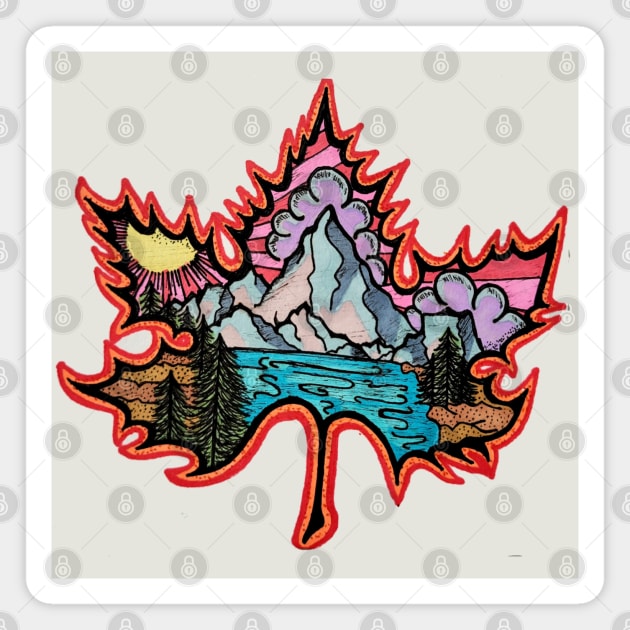 Maple Leaf Magnet by Art by Rory 